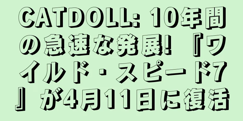 CATDOLL: 10年間の急速な発展! 『ワイルド・スピード7』が4月11日に復活