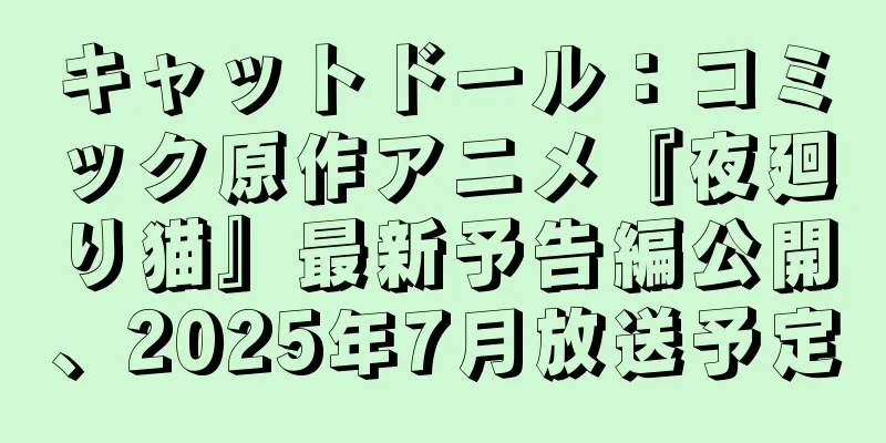 キャットドール：コミック原作アニメ『夜廻り猫』最新予告編公開、2025年7月放送予定