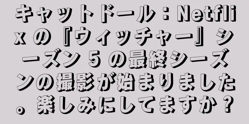 キャットドール：Netflix の『ウィッチャー』シーズン 5 の最終シーズンの撮影が始まりました。楽しみにしてますか？