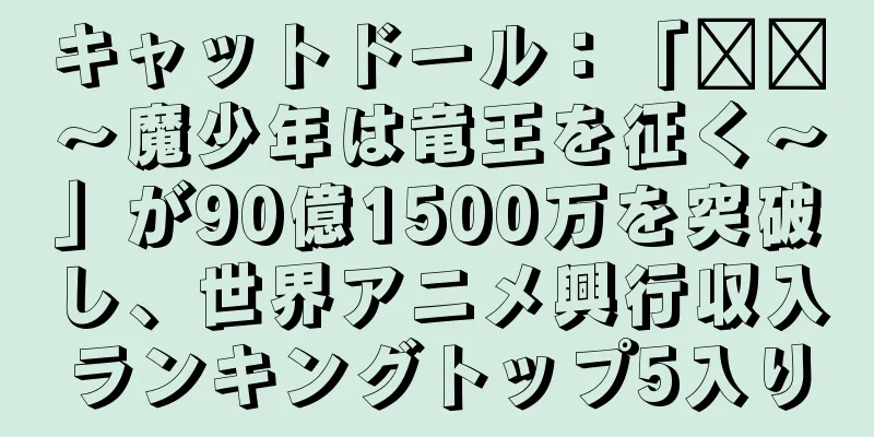 キャットドール：「哪吒～魔少年は竜王を征く～」が90億1500万を突破し、世界アニメ興行収入ランキングトップ5入り