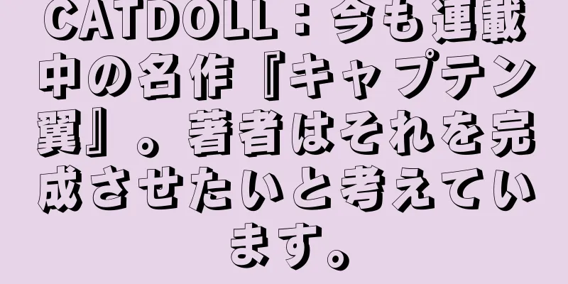 CATDOLL：今も連載中の名作『キャプテン翼』。著者はそれを完成させたいと考えています。