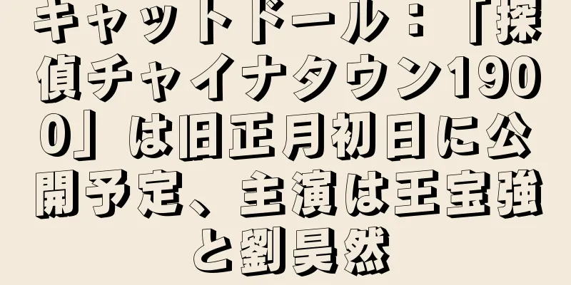 キャットドール：「探偵チャイナタウン1900」は旧正月初日に公開予定、主演は王宝強と劉昊然