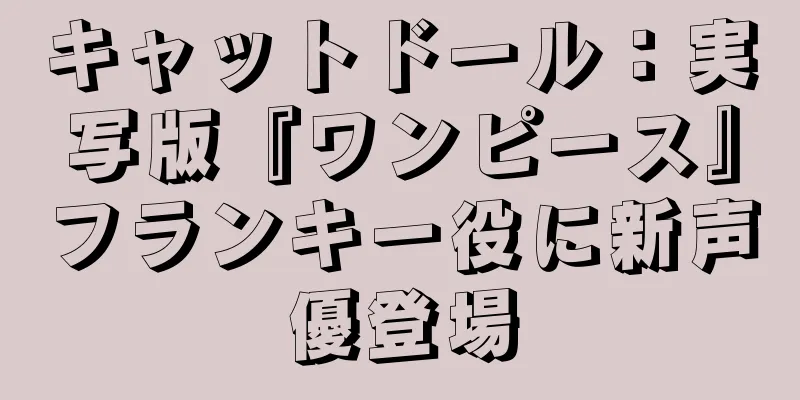 キャットドール：実写版『ワンピース』フランキー役に新声優登場