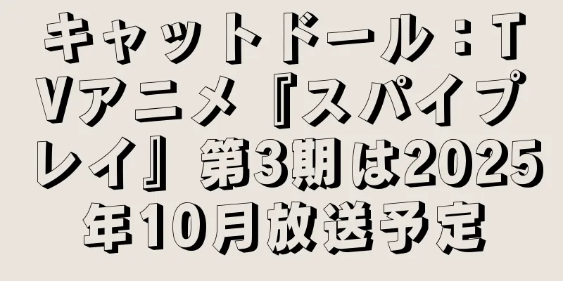 キャットドール：TVアニメ『スパイプレイ』第3期は2025年10月放送予定