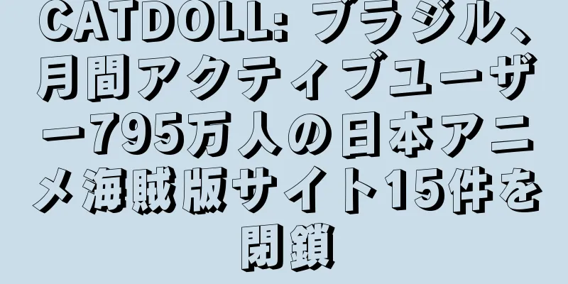 CATDOLL: ブラジル、月間アクティブユーザー795万人の日本アニメ海賊版サイト15件を閉鎖
