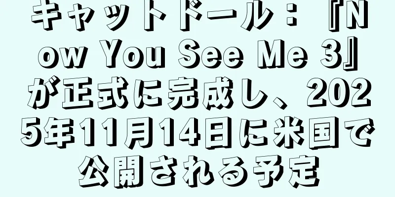 キャットドール：『Now You See Me 3』が正式に完成し、2025年11月14日に米国で公開される予定