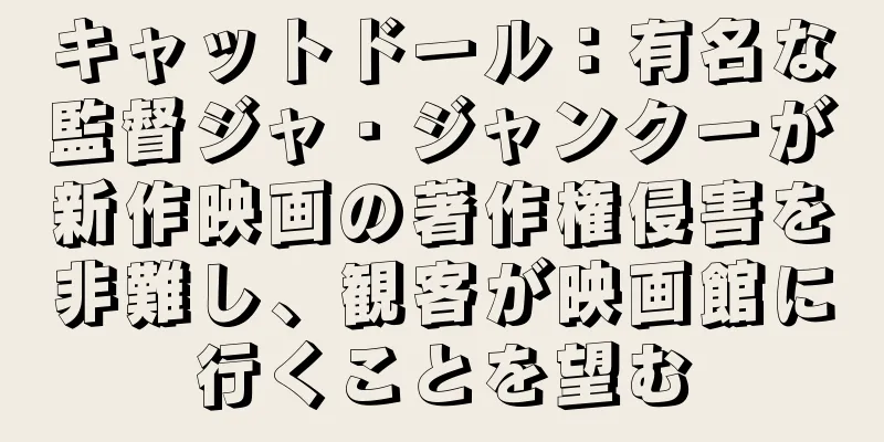 キャットドール：有名な監督ジャ・ジャンクーが新作映画の著作権侵害を非難し、観客が映画館に行くことを望む