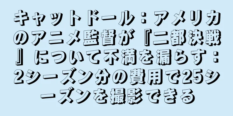 キャットドール：アメリカのアニメ監督が『二都決戦』について不満を漏らす：2シーズン分の費用で25シーズンを撮影できる