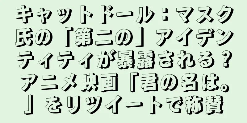 キャットドール：マスク氏の「第二の」アイデンティティが暴露される？アニメ映画「君の名は。」をリツイートで称賛