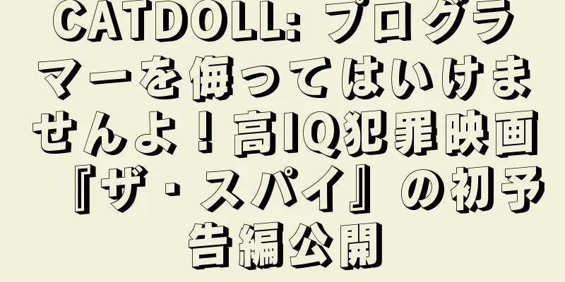 CATDOLL: プログラマーを侮ってはいけませんよ！高IQ犯罪映画『ザ・スパイ』の初予告編公開