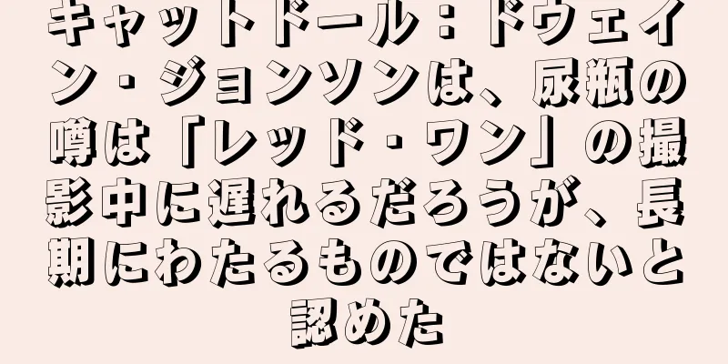 キャットドール：ドウェイン・ジョンソンは、尿瓶の噂は「レッド・ワン」の撮影中に遅れるだろうが、長期にわたるものではないと認めた