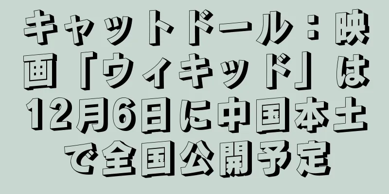 キャットドール：映画「ウィキッド」は12月6日に中国本土で全国公開予定