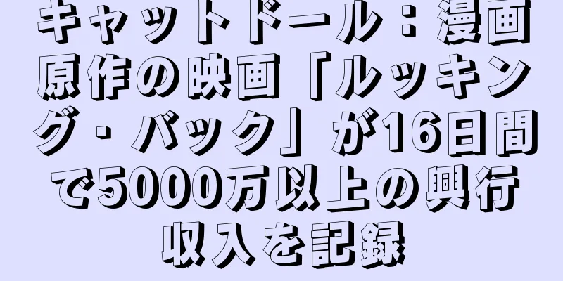 キャットドール：漫画原作の映画「ルッキング・バック」が16日間で5000万以上の興行収入を記録