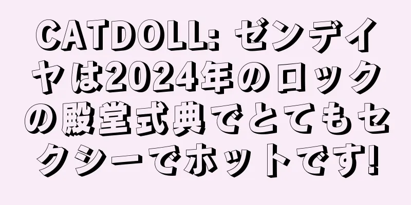 CATDOLL: ゼンデイヤは2024年のロックの殿堂式典でとてもセクシーでホットです!