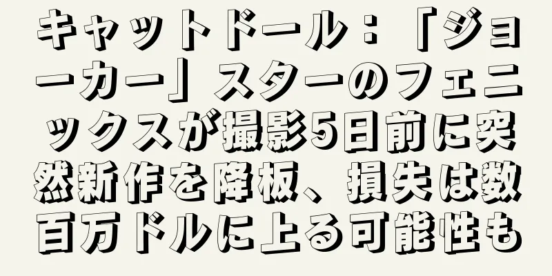 キャットドール：「ジョーカー」スターのフェニックスが撮影5日前に突然新作を降板、損失は数百万ドルに上る可能性も