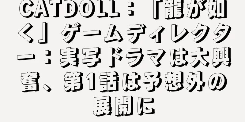 CATDOLL：「龍が如く」ゲームディレクター：実写ドラマは大興奮、第1話は予想外の展開に