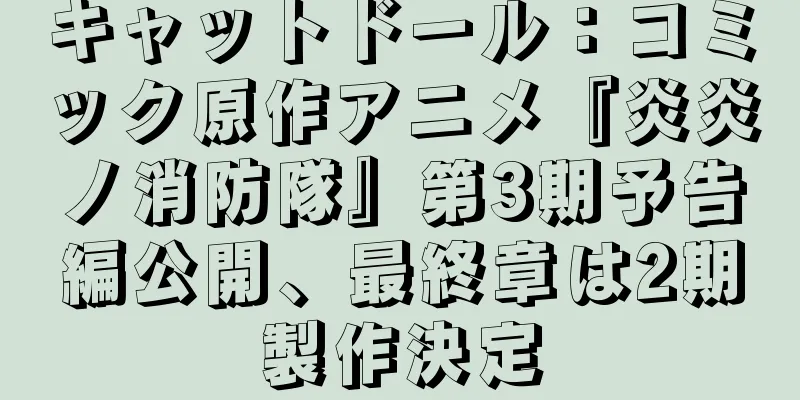 キャットドール：コミック原作アニメ『炎炎ノ消防隊』第3期予告編公開、最終章は2期製作決定