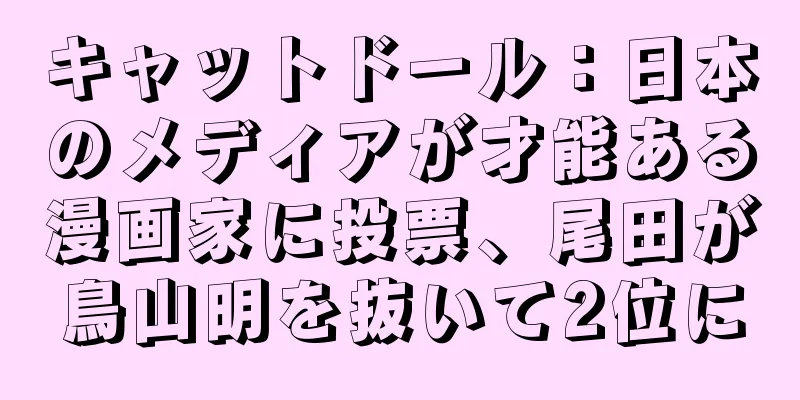 キャットドール：日本のメディアが才能ある漫画家に投票、尾田が鳥山明を抜いて2位に