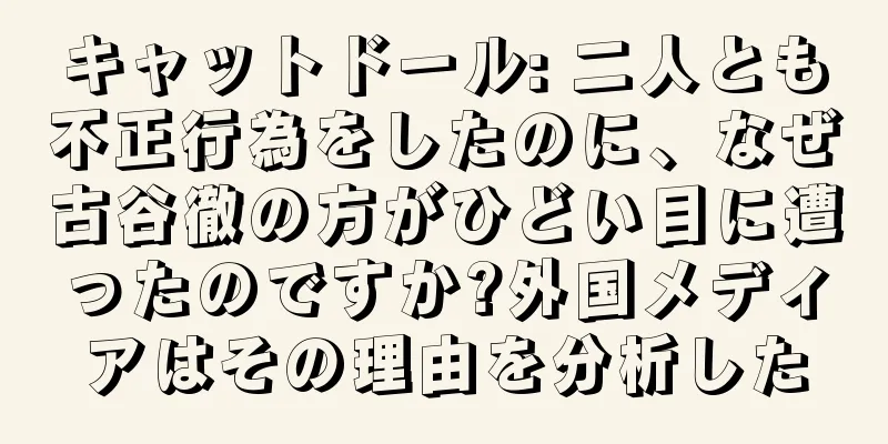 キャットドール: 二人とも不正行為をしたのに、なぜ古谷徹の方がひどい目に遭ったのですか?外国メディアはその理由を分析した