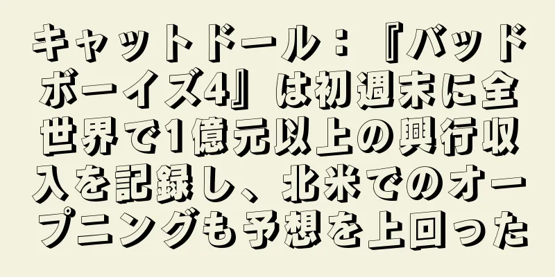 キャットドール：『バッドボーイズ4』は初週末に全世界で1億元以上の興行収入を記録し、北米でのオープニングも予想を上回った