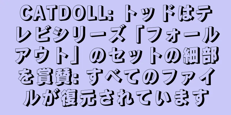 CATDOLL: トッドはテレビシリーズ「フォールアウト」のセットの細部を賞賛: すべてのファイルが復元されています