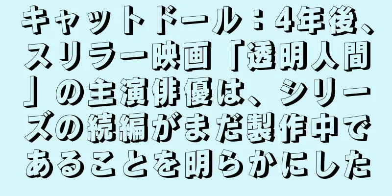 キャットドール：4年後、スリラー映画「透明人間」の主演俳優は、シリーズの続編がまだ製作中であることを明らかにした