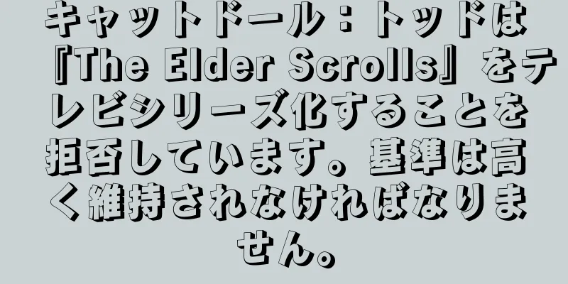 キャットドール：トッドは『The Elder Scrolls』をテレビシリーズ化することを拒否しています。基準は高く維持されなければなりません。