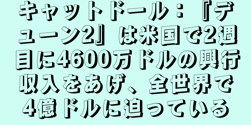 キャットドール：『デューン2』は米国で2週目に4600万ドルの興行収入をあげ、全世界で4億ドルに迫っている