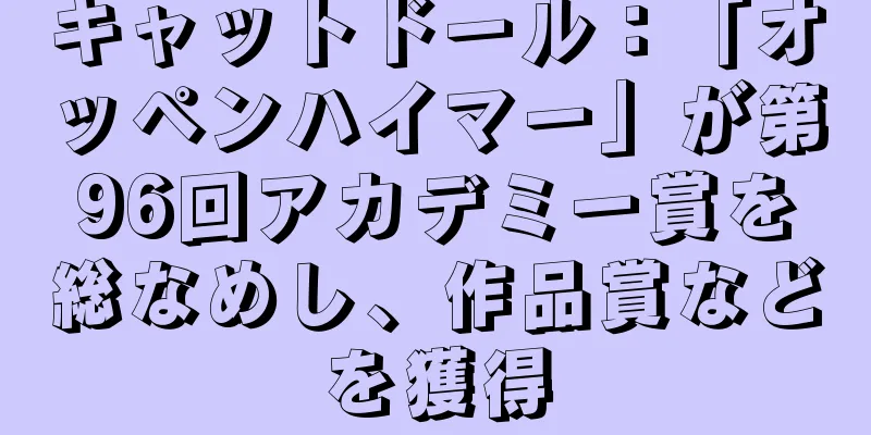 キャットドール：「オッペンハイマー」が第96回アカデミー賞を総なめし、作品賞などを獲得