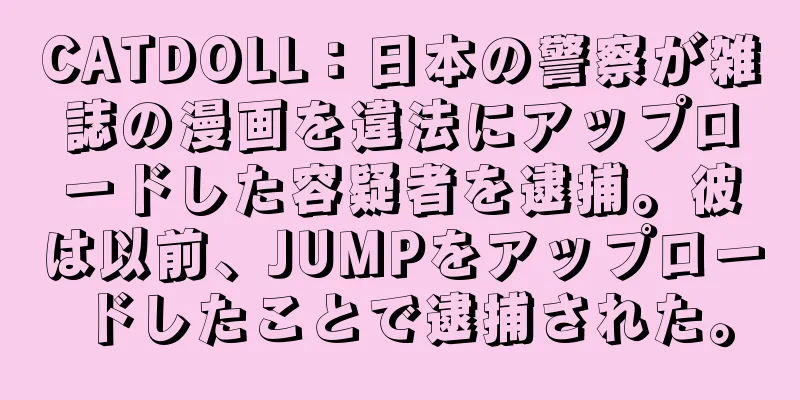 CATDOLL：日本の警察が雑誌の漫画を違法にアップロードした容疑者を逮捕。彼は以前、JUMPをアップロードしたことで逮捕された。