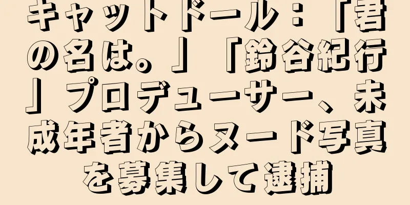 キャットドール：「君の名は。」「鈴谷紀行」プロデューサー、未成年者からヌード写真を募集して逮捕