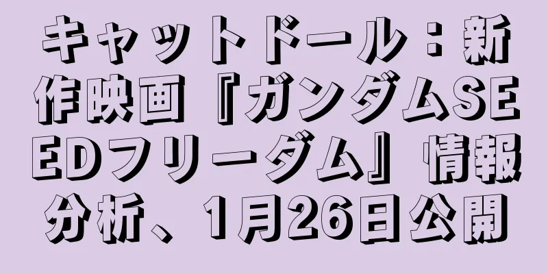 キャットドール：新作映画『ガンダムSEEDフリーダム』情報分析、1月26日公開