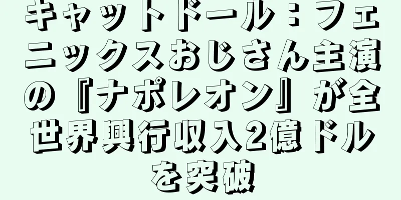 キャットドール：フェニックスおじさん主演の『ナポレオン』が全世界興行収入2億ドルを突破