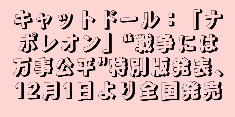 キャットドール：「ナポレオン」“戦争には万事公平”特別版発表、12月1日より全国発売