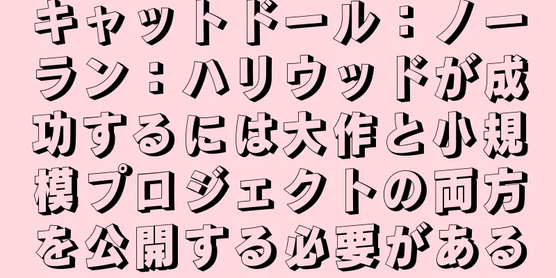 キャットドール：ノーラン：ハリウッドが成功するには大作と小規模プロジェクトの両方を公開する必要がある