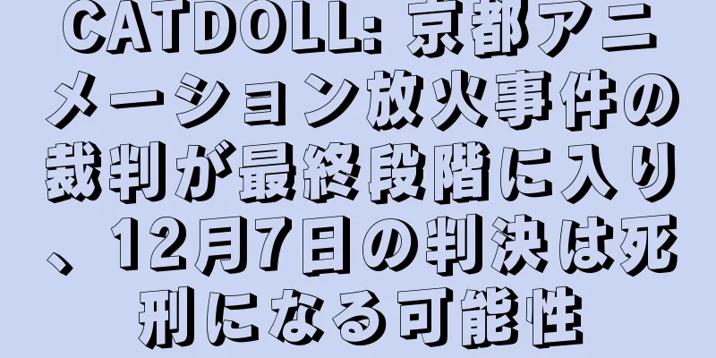 CATDOLL: 京都アニメーション放火事件の裁判が最終段階に入り、12月7日の判決は死刑になる可能性
