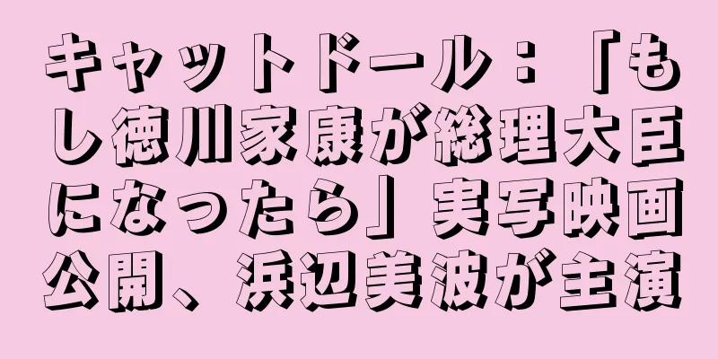 キャットドール：「もし徳川家康が総理大臣になったら」実写映画公開、浜辺美波が主演