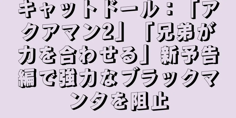 キャットドール：「アクアマン2」「兄弟が力を合わせる」新予告編で強力なブラックマンタを阻止