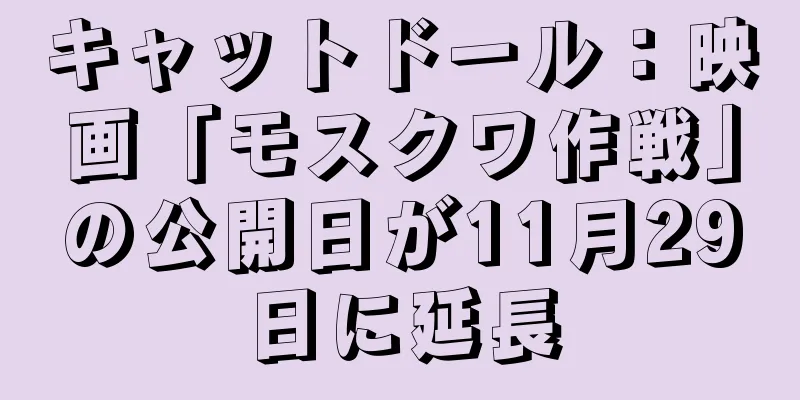 キャットドール：映画「モスクワ作戦」の公開日が11月29日に延長