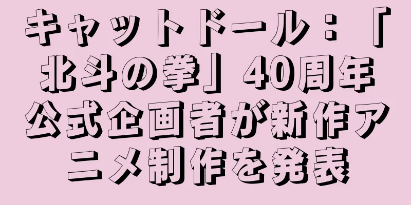 キャットドール：「北斗の拳」40周年公式企画者が新作アニメ制作を発表