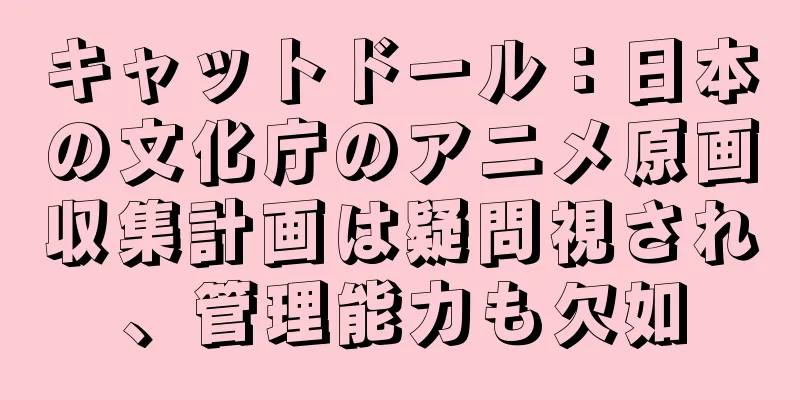 キャットドール：日本の文化庁のアニメ原画収集計画は疑問視され、管理能力も欠如