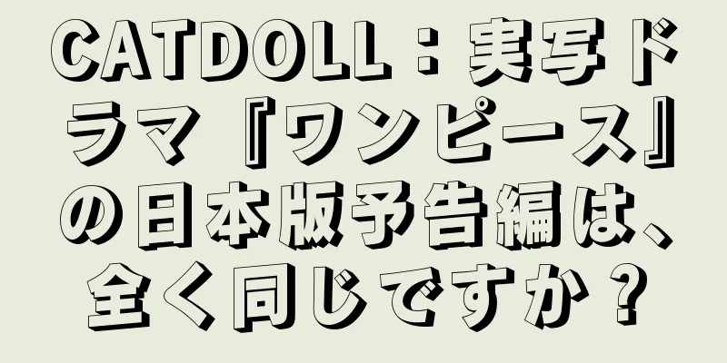 CATDOLL：実写ドラマ『ワンピース』の日本版予告編は、全く同じですか？