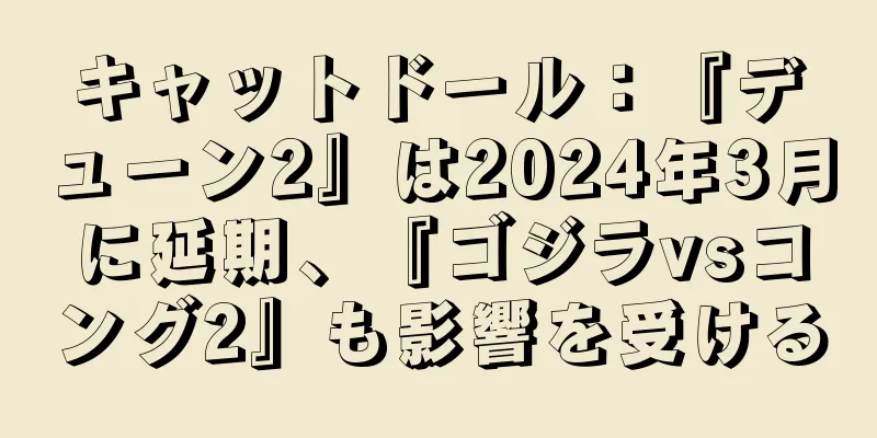 キャットドール：『デューン2』は2024年3月に延期、『ゴジラvsコング2』も影響を受ける