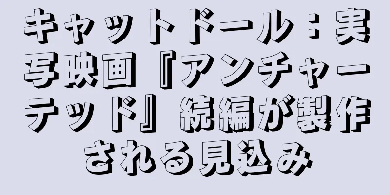 キャットドール：実写映画『アンチャーテッド』続編が製作される見込み