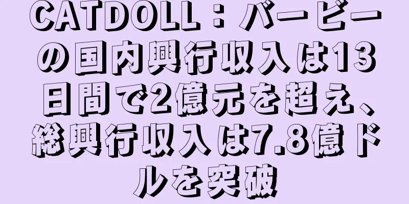 CATDOLL：バービーの国内興行収入は13日間で2億元を超え、総興行収入は7.8億ドルを突破