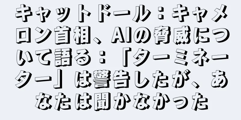 キャットドール：キャメロン首相、AIの脅威について語る：「ターミネーター」は警告したが、あなたは聞かなかった