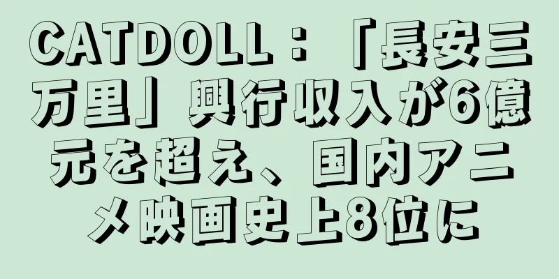 CATDOLL：「長安三万里」興行収入が6億元を超え、国内アニメ映画史上8位に