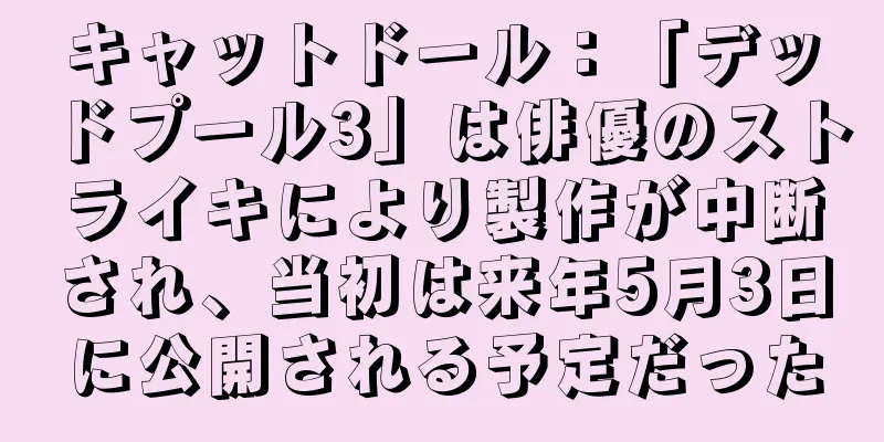 キャットドール：「デッドプール3」は俳優のストライキにより製作が中断され、当初は来年5月3日に公開される予定だった