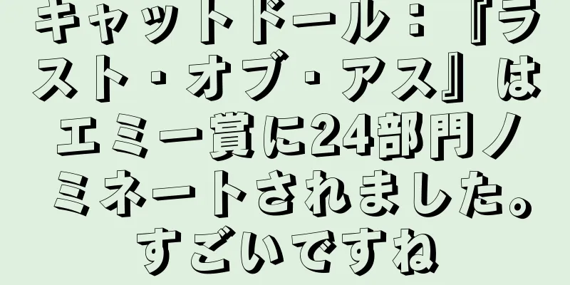 キャットドール：『ラスト・オブ・アス』はエミー賞に24部門ノミネートされました。すごいですね