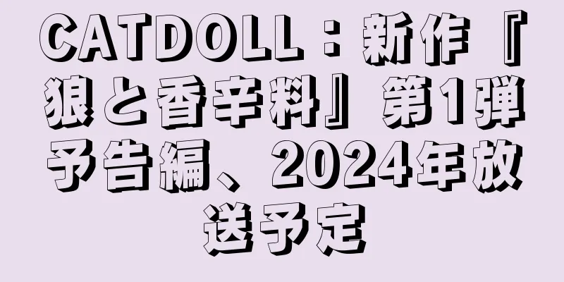 CATDOLL：新作『狼と香辛料』第1弾予告編、2024年放送予定